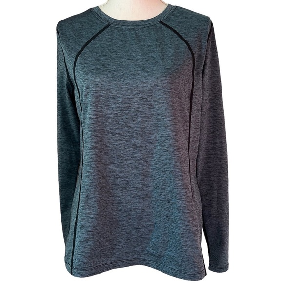 KERRITS WOMENS BLUE LONG SLEEVE ATHLETIC TOP SIZE LARGE - Picture 1 of 10